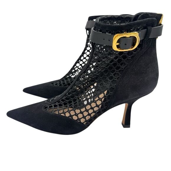 Dior “Dior-I” Suede and Mesh Booties Ankle Boots Black Size 7 - Picture 3 of 13